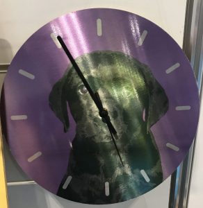 Personalised dog face clock