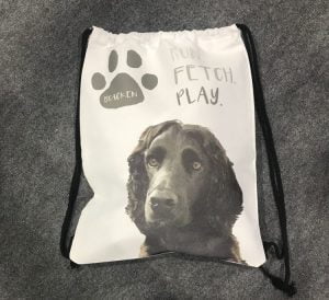 personalised dog toy bag