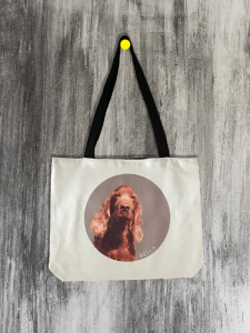 personalised tote bag with dog portrait