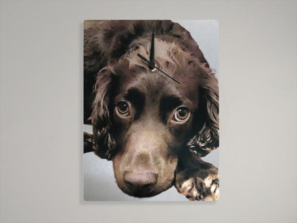 personalised dog clock spaniel