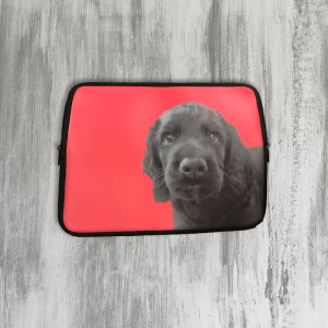 personalised dog portrait laptop sleeve