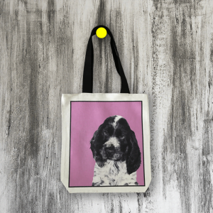 personalised bag with dog portrait