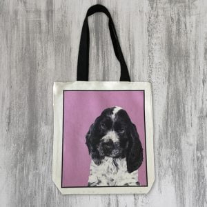 personalised tote bag with dog portrait
