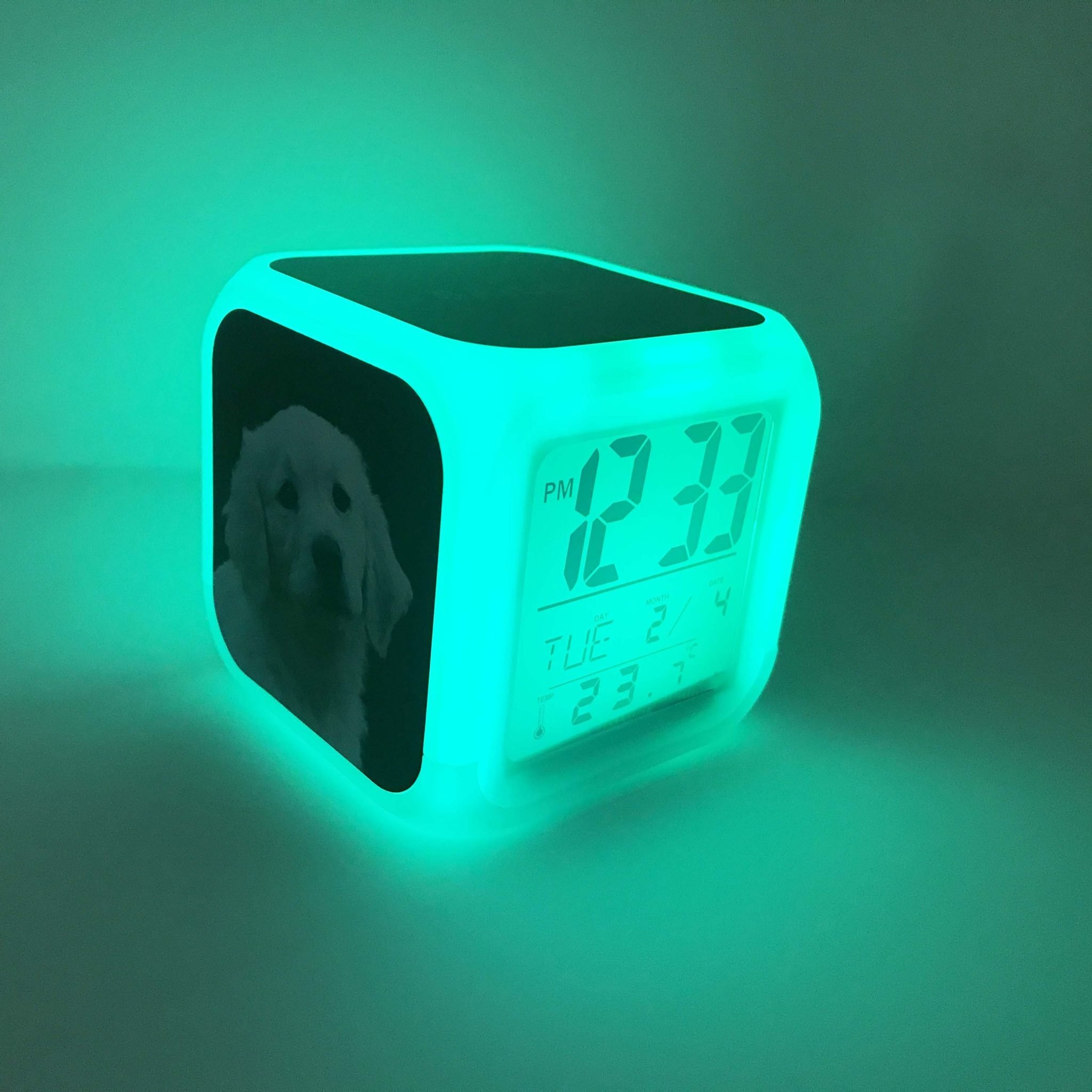 Digital Alarm Clock Modern Dog The Woof Studio