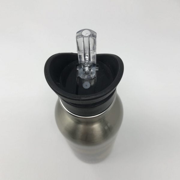 top view of stainless steel water bottle