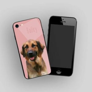 personalised phone case with dog portrait
