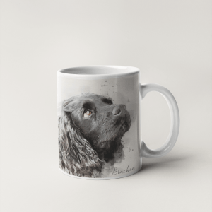 personalised dog watercolour portrait mug