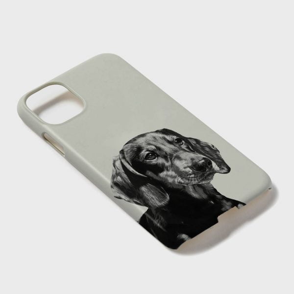 snap mobile phone case with dachshund design