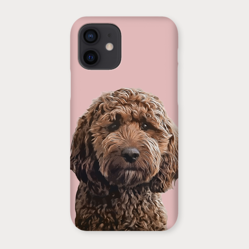 personalised mobile phone case with dog portrait
