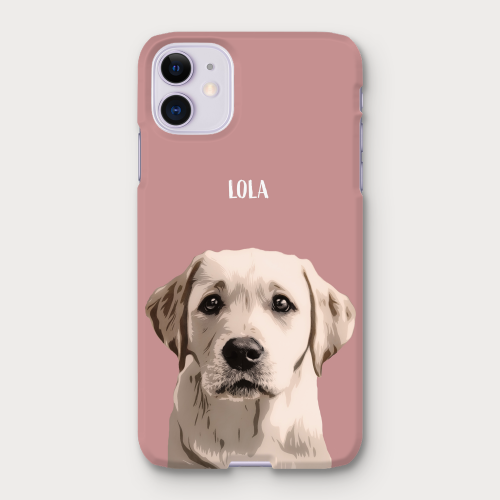 pet portrait iphone case with labrador dog example